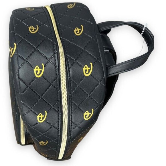 Disney x Loungefly‎ Gold Icon Black Quilted Mini Backpack Faux Leather Hot Topic main image 10